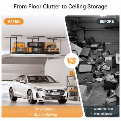 3x8ft Overhead Garage Storage Rack