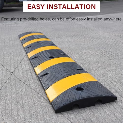 2 Pack 6FT Speed Bumps with 8 Bolts (2 Count)