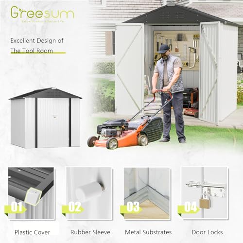 6x4FT Outdoor Storage Shed