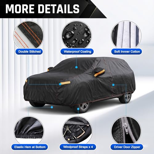 SUV Car Cover Waterproof All Weather Outdoor Protection Size S4