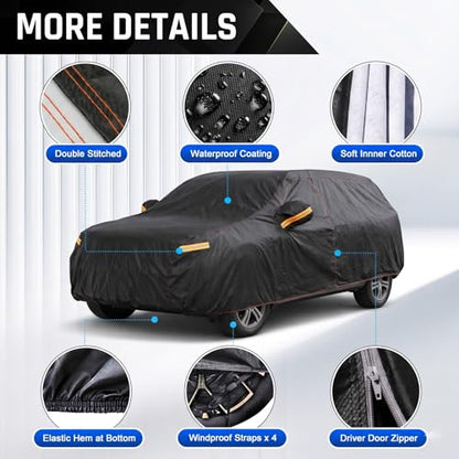 6 Layer Compact SUV Cover Waterproof All Weather S2 up to 181''