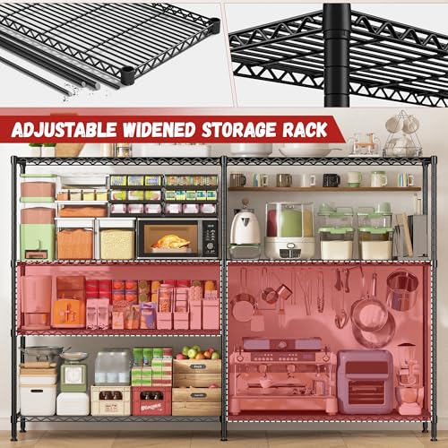 4 Tier Heavy Duty Wire Shelving