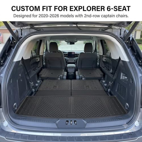 Cargo Mat & Seat Back Covers for Ford Explorer 2020 (2 Count)