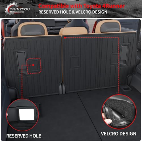 2nd Row Kick Mats for 2025 2026 Toyota 4Runner 7 Seats Gas (2 Count)