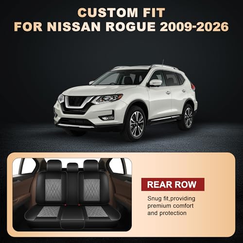 2 Front Car Seat Covers for Nissan Rogue 2009
