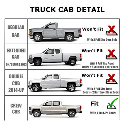 Rain Guards for Silverado Sierra 1500 Crew 19
