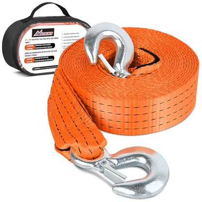 Tow Strap with Safety Hooks 2”x20’10