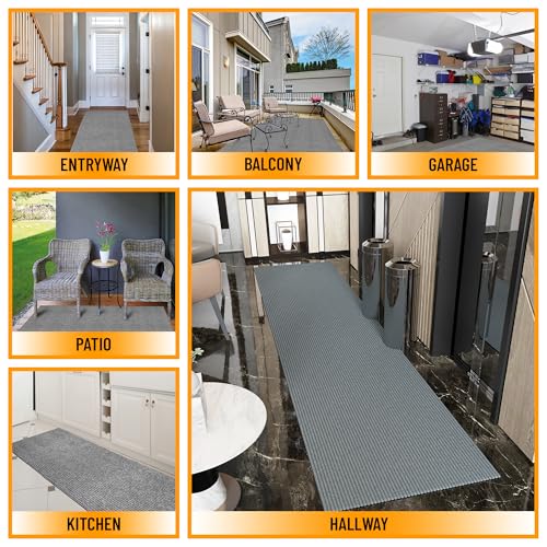 3'11" x 16' Hallway Runner with Scraper Pile