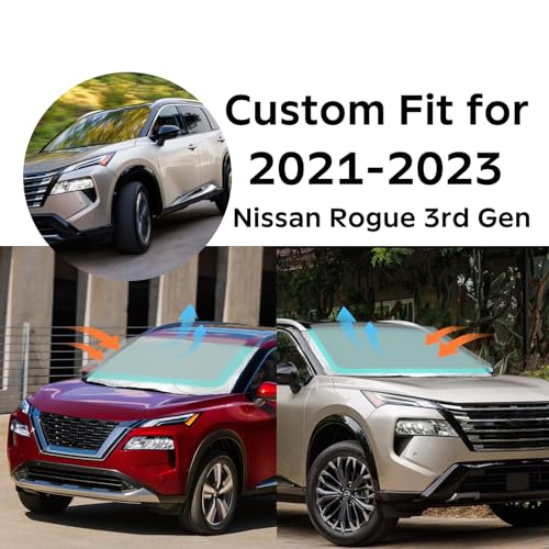 for Rogue Windshield Sun Shade Sunshade Foldable for Nissan Rogue 2014