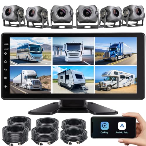 6 Channel 1080P Backup Camera Dash Cam System for Truck