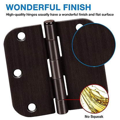 Rounded Door Hinges 3.5" x 3 1 (3 Count)
