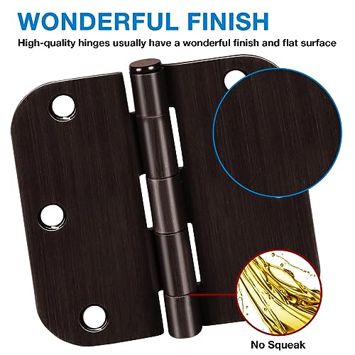 Rounded Door Hinges 3.5" x 3 1 (12 Count)