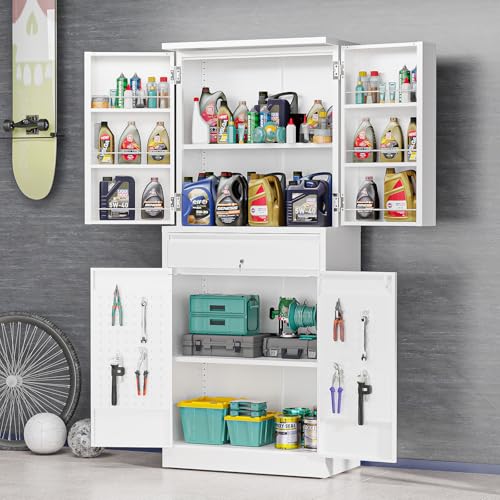 Metal Storage Cabinet with 4 Doors & 1 Drawer