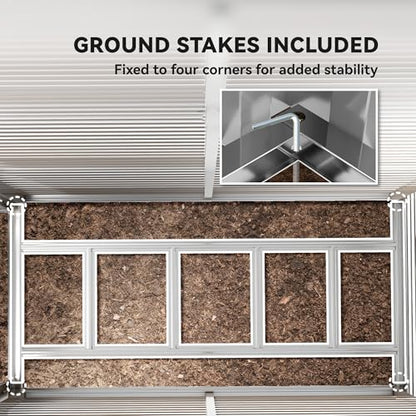 4.6' x 9' Steel Outdoor Storage Shed Waterproof Lean