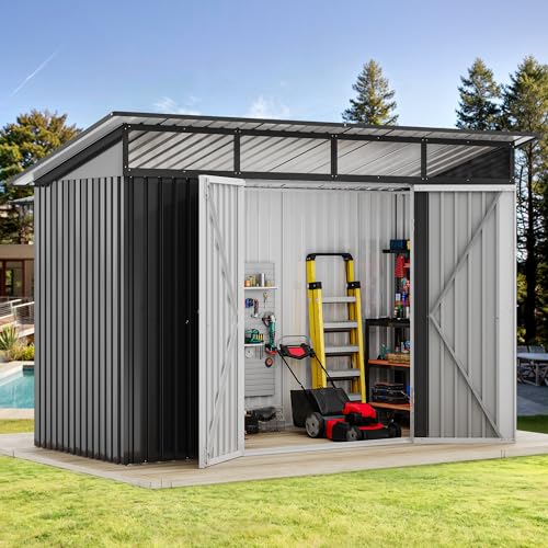 9x4 FT Outdoor Storage Shed with Acrylic Windows
