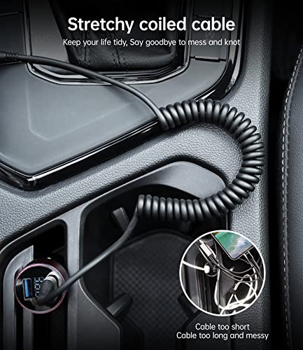 USB Type C Coiled Cable Fast Charging (2 Count)