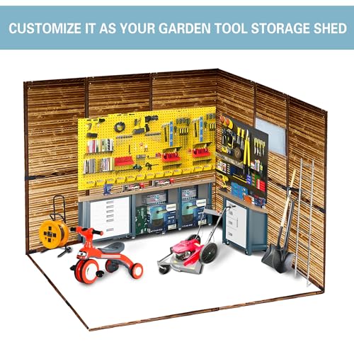 8x8 FT Outdoor Storage Shed with Windows