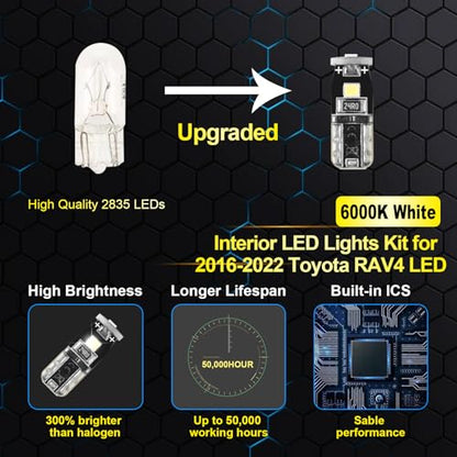 LED Interior Car Lights for Toyota (8 Count)
