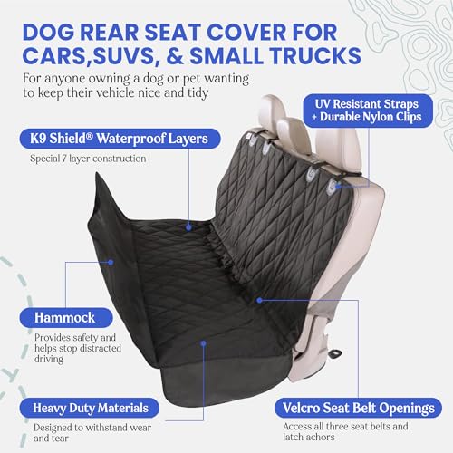 Heavy Duty Rear Seat Cover for Dogs