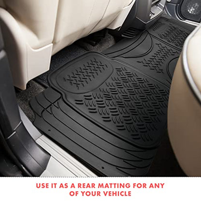 Heavy Duty Black Rubber Car Floor Mat by Vaygway