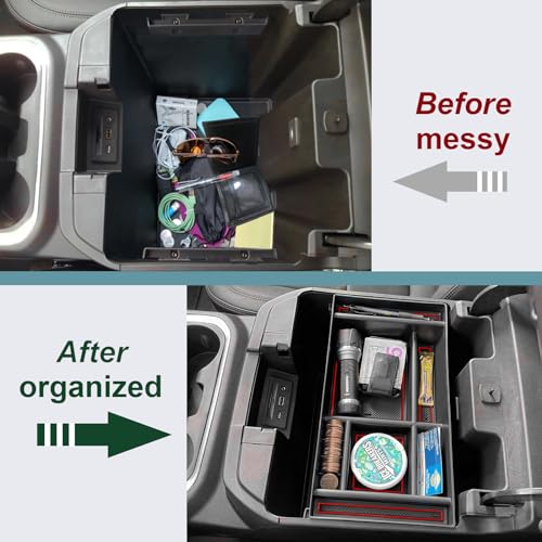Center Console Organizer for Chevy Silverado & GMC Sierra Red Trim