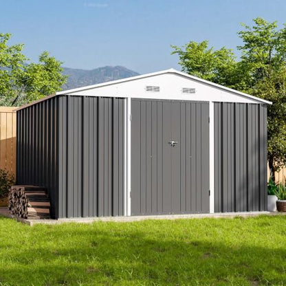 10x8 FT Outdoor Storage Shed with Floor Frame