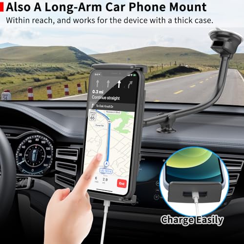 Tablet Car Mount Holder for iPad Truck Holder Long Arm Extension