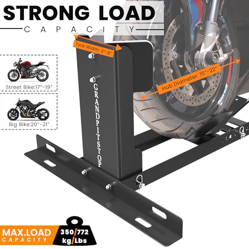 Universal Wheel Chock for Motorcycle Stand for Trailer Completely Adjustable Detachable Foldable Wheel Chock