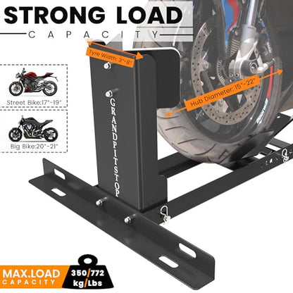 Universal Wheel Chock for Motorcycle Stand for Trailer Completely Adjustable Detachable Foldable Wheel Chock