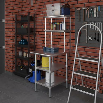 Stainless Steel Work Table with 2 Shelves