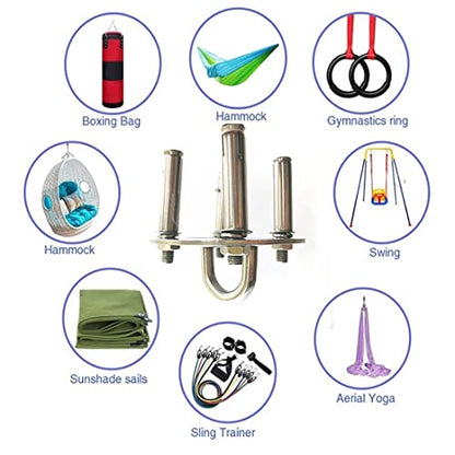Eye Ceiling Hook Swing Hangers 700LB Capacity for Punching Bags Hanging Chair Hammocks Swing Trapeze Yoga