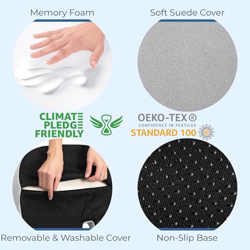 Seat Cushion Memory Foam Chair Cushion for Tailbone Pain Relief