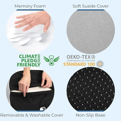 Seat Cushion Memory Foam Chair Cushion for Tailbone Pain Relief