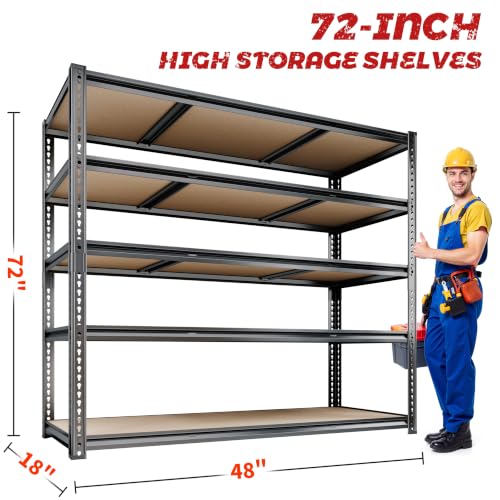 48"W Garage Shelving Heavy Duty (5 Count)