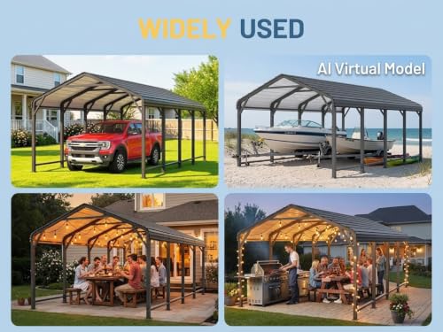 12x20FT Heavy Duty Metal Carport