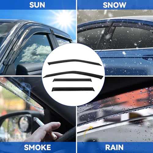 4pcs Window Visors Rain Guards for 2009 (4 Count)
