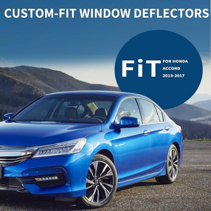 Window Visors Rain Guards Fits for Honda Accord 2013 (4 Count)