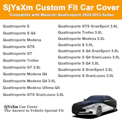 Custom Car Cover Compatible with Maserati Quattroporte 2026