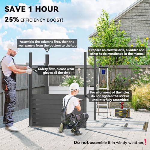 4.6' x 9' Steel Outdoor Storage Shed Waterproof Lean