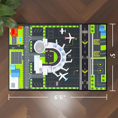Airport Rug for Boys Playroom (33 Sq Ft)