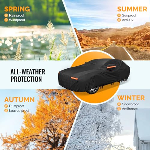 Heavy Duty Car Cover for Automobiles All Weather Waterproof