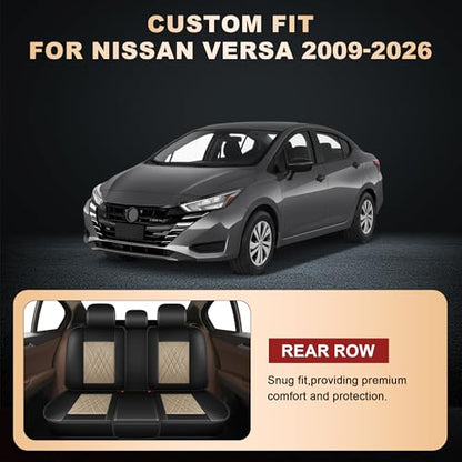 2 Front Car Seat Covers for Nissan Versa 2009