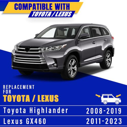 3 Wipers Fits Toyota Highlander 2008