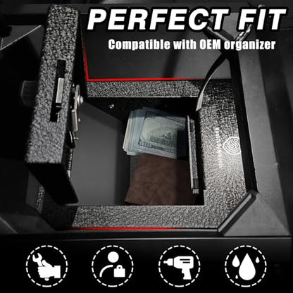 for 2025 2024 Tesla Cybertruck Center Console Safe Gun Safe Vault Hidden Console Storage LockBox Anti