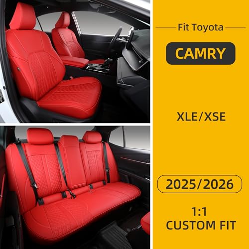 Custom Fit Camry Seat Covers for 2025 2026 Toyota Camry XLE XSE