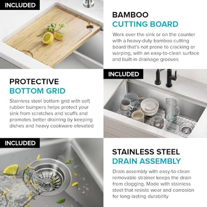 Fairlane 30 in Undermount Workstation Single Bowl 18