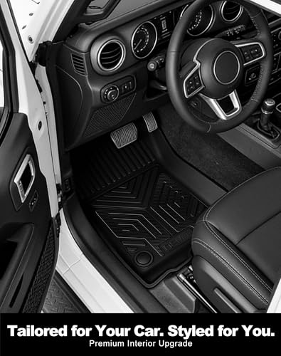 Premium Color TPE Floor Mats for Jeep Wrangler JL 2018
