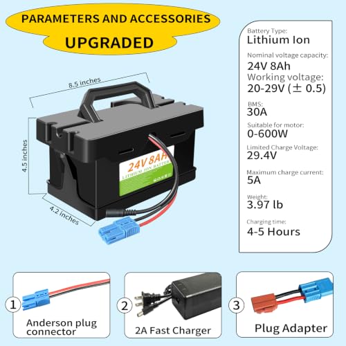 Upgraded 24V 8Ah Lithium Battery for Dynacraft Realtree Power Wheels UTVs 24V Ride
