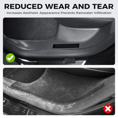 8Pcs Door Sill Protector for Tesla Model 3 Highland 2023 2024 2025 2026