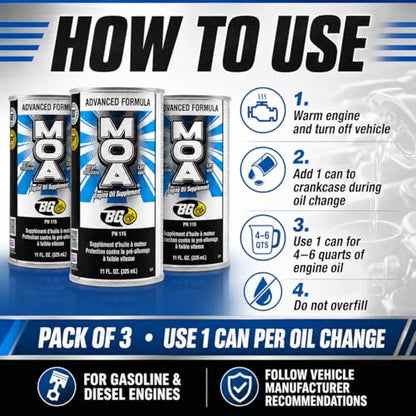 BG Advanced Formula MOA PN 115 Motor Oil Additive (33 Fl Oz)